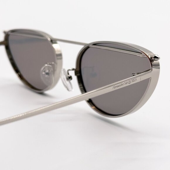 NEW ALEXANDER MCQUEEN AM0424S 004 SILVER WOMAN SUNGLASSES ALEXANDER MCQUEEN main image 6